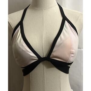 Victoria Secret PINK Line Colorblock Triangle Bikini Top W/wrap Around Strap L